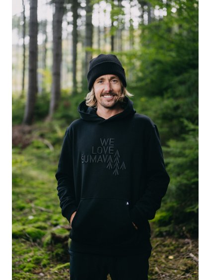 mikina výšivka 3D LOGO Black 1