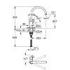Grohe BauLoop - Drezová batéria, chróm 31368001