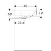 Geberit Smyle Square - Umývadlo 500.249.01.1