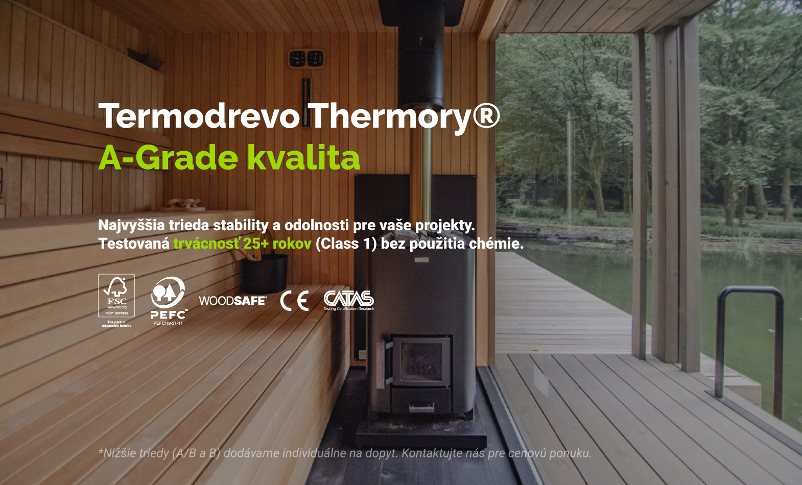 Termodrevo Thermory Woodmaster drevo da saunu thermowood