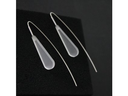 náušnice kapky průsvitné