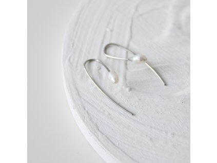 náušnice perly vlnky I