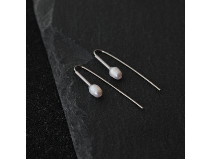 náušnice perly linky I