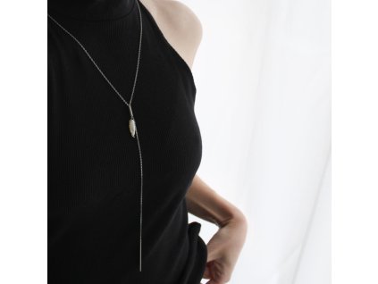 náhrdelník perla podlouhlá