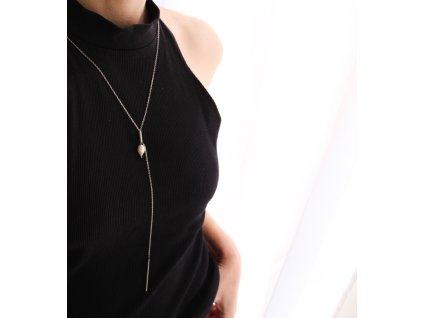 náhrdelník perla oválná