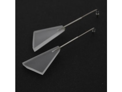 náušnice trojúhelníky průsvitné