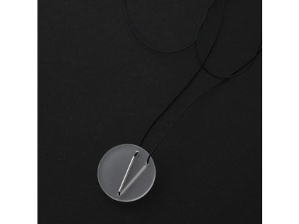 náhrdelník průsvitný + ocel menší