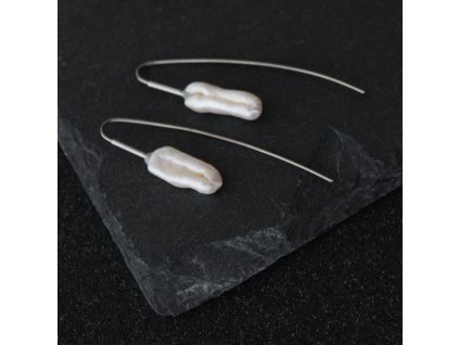 náušnice perly linky III kratší