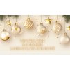 Gold and White Classy Merry Christmas Facebook Cover