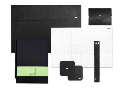 Designový pracovní stůl pruhy green