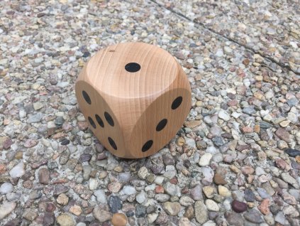 Dřevěná hrací kostka 6cm