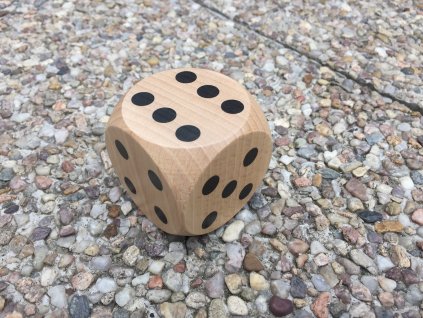 Dřevěná hrací kostka 5,4cm