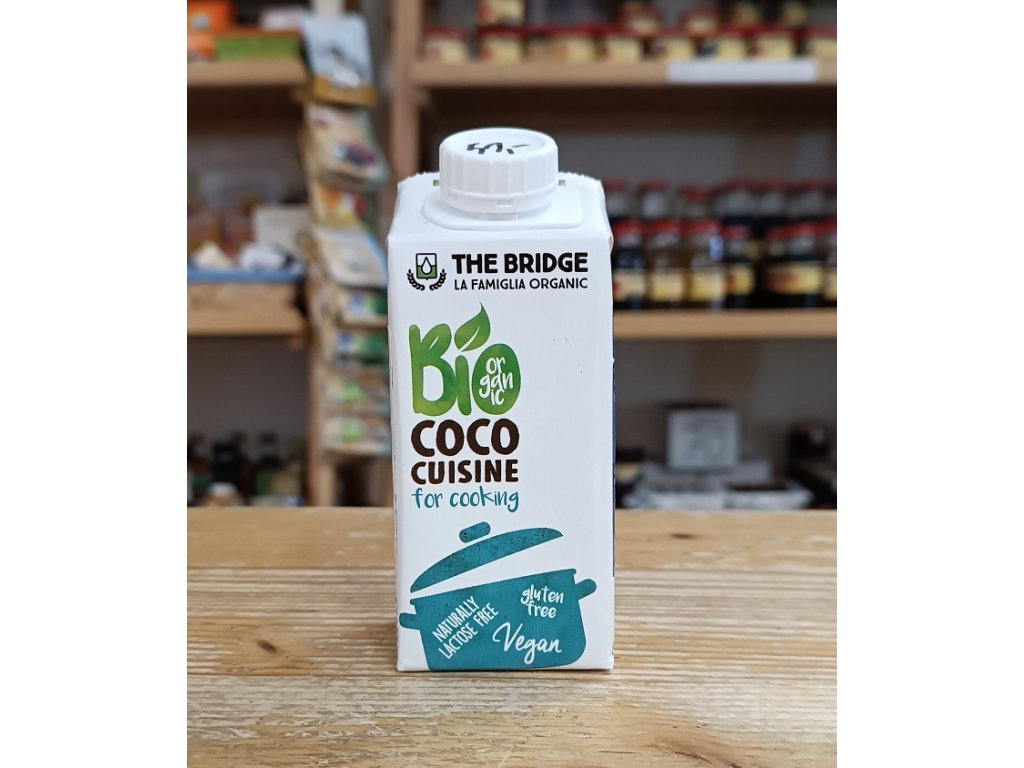 kokosový krém na vaření bridge vegan bio
