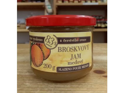 broskvový jam džem medový s medem 200g