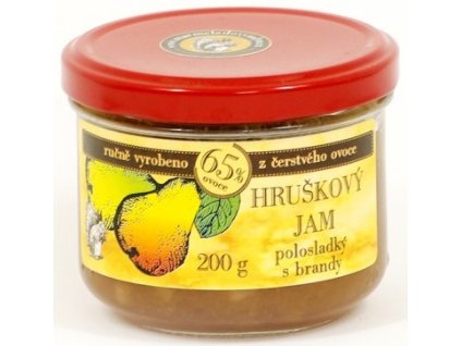 hruskovy jam s brandy polosladky 200g