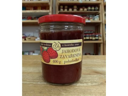 jahodová zavařenina 400g polosladká marmeláda