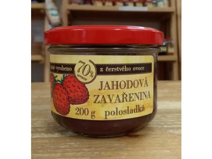 jahodová zavařenina marmeláda 200g polosladká