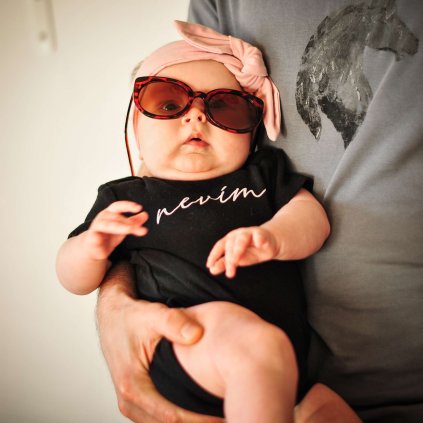 Dětské body NEVÍM (Barva Černá, Velikost 86-92 (18-24 měs.))