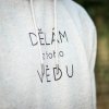 Hoodie mikina DĚLÁM z toho VĚDU (Barva Krémová, Velikost S)