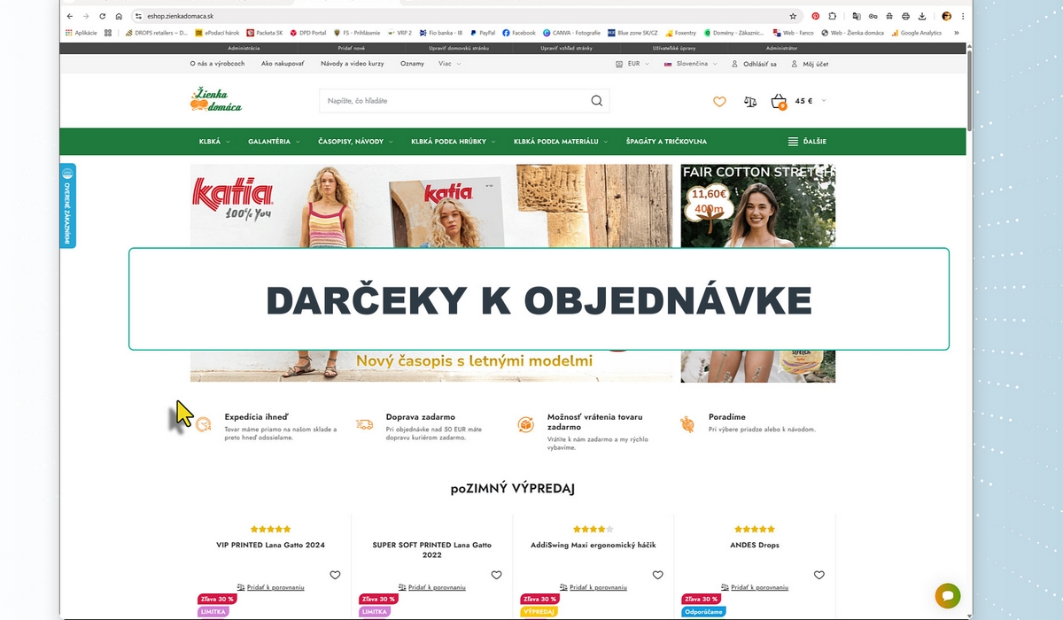 Darčeky k objednávke