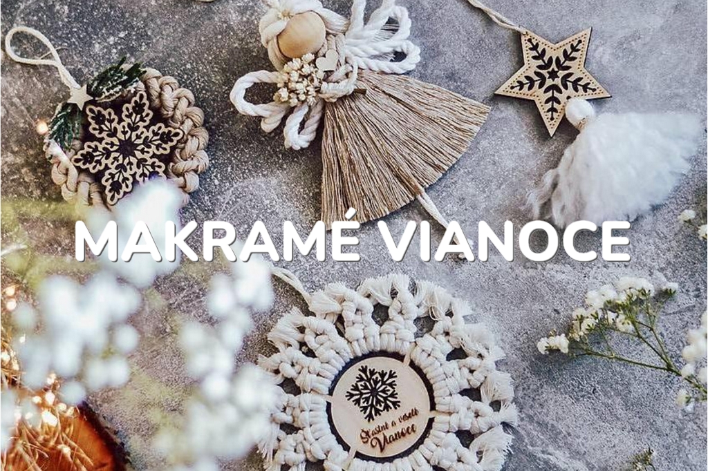 Makramé vianočná výzdoba
