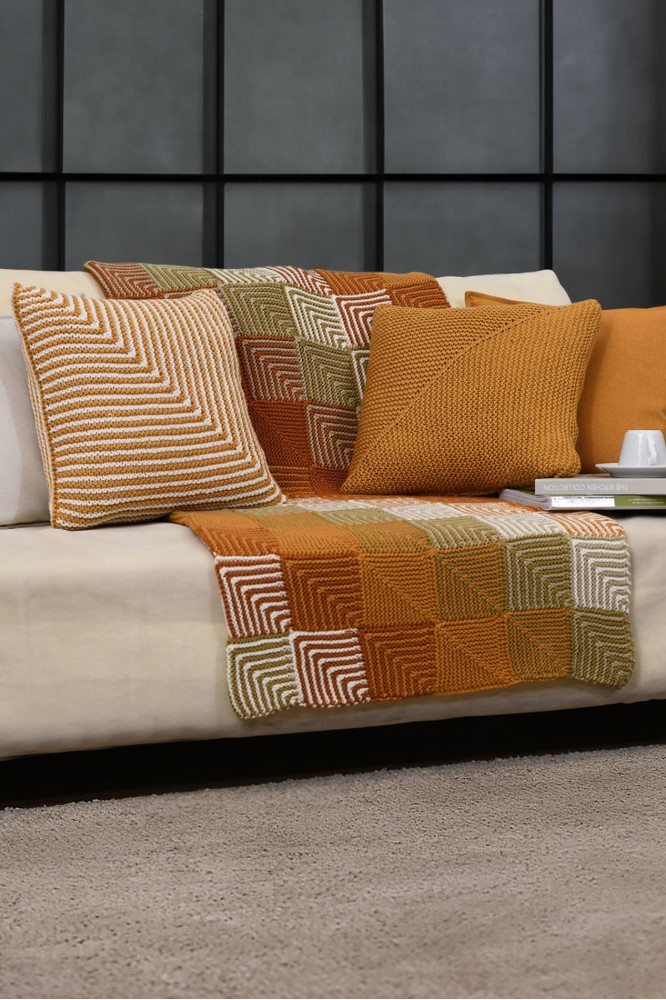 Bytové doplnky - modulové pletenie