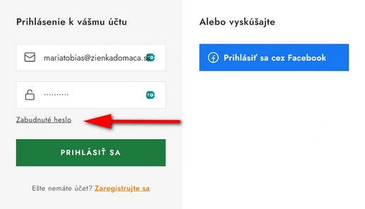 Nastavenie hesla v novom eshope