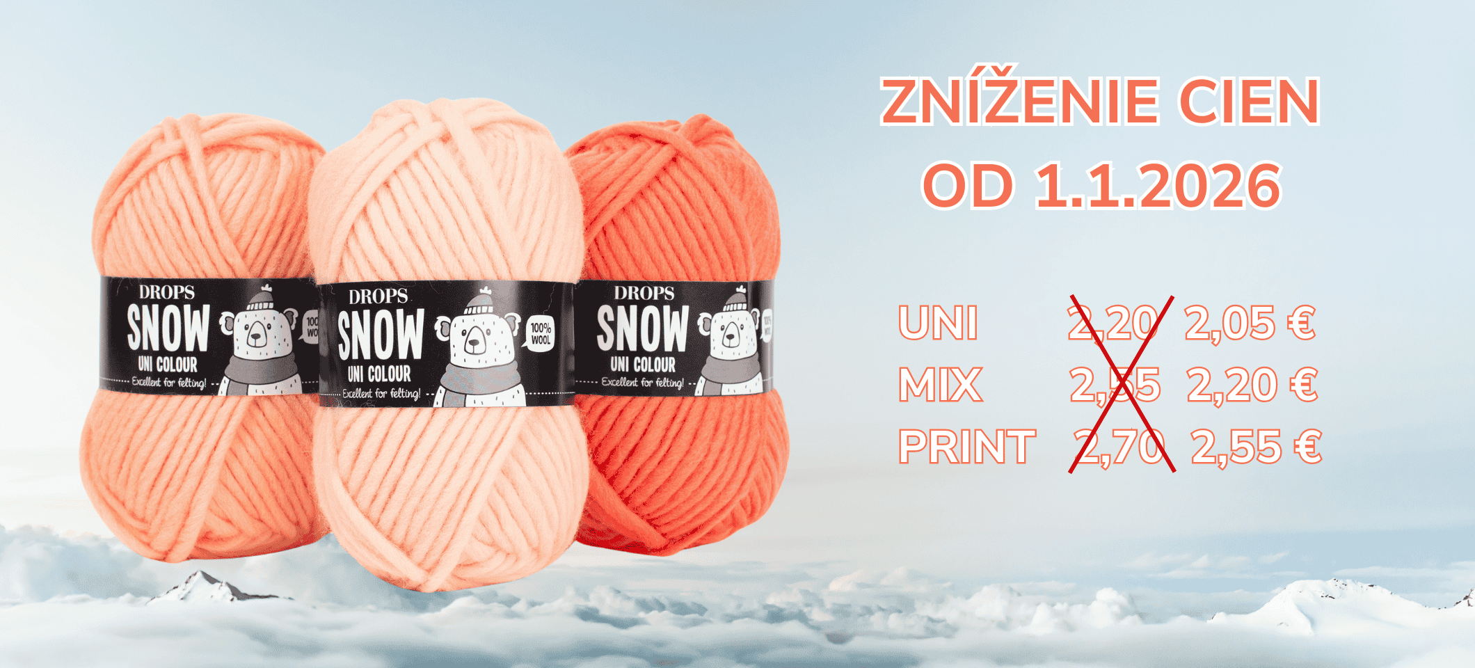 Zníženie ceny SNOW