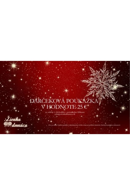 Vianočná darčeková poukážka 25 €