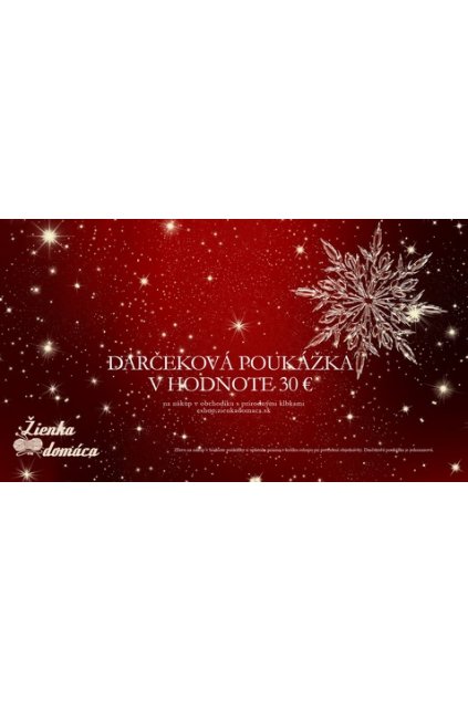 Vianočná darčeková poukážka 30 €