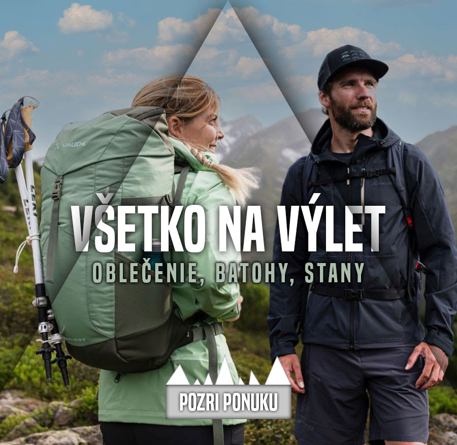 Oblečenie, batohy, stany
