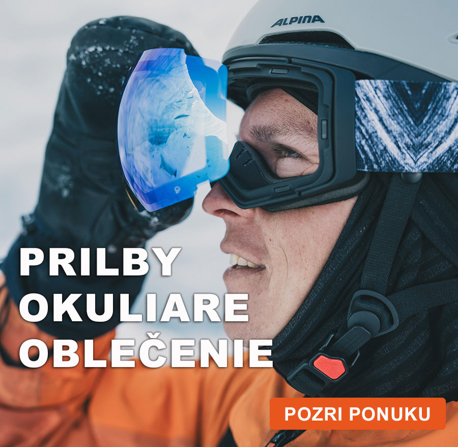 Lyžiarske prilby, okuliare, oblečenie