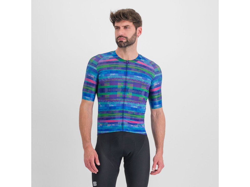 Sportful GLITCH BOMBER dres multicolor blue (Veľkosť M)