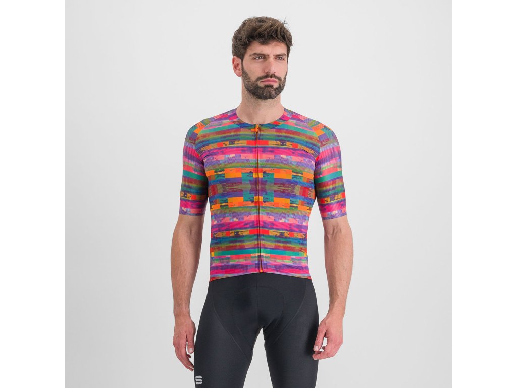 Sportful GLITCH BOMBER dres multicolor pink (Veľkosť M)