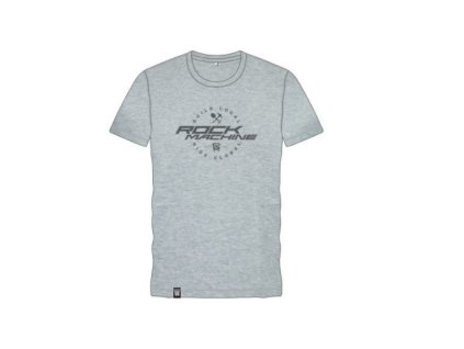 Rock Machine Tričko BUILD LOCAL RIDE GLOBAL unisex šedé