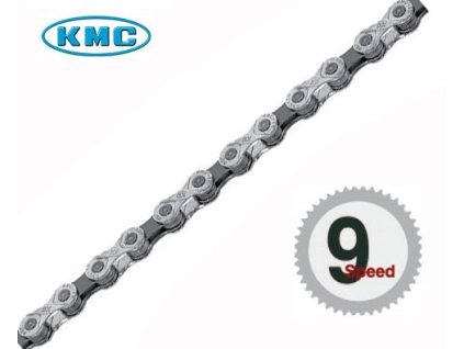 KMC Reťaz X 9 strieborno-sivá, 114 článkov