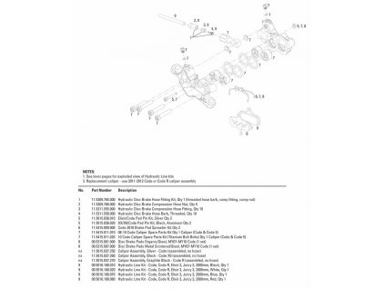 Hadice pre hydr.brzdy- Guide RSC/Guide RS/Guide R/DB5/Level TL, 2000mm, Stainless, biela, 1