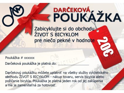 Darčeková poukážka 20 EUR