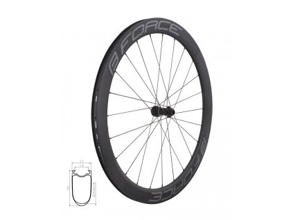 FORCE koleso predné cestné TEAM SP KARBON DISC 50, plášťové