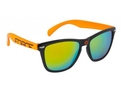 FORCE okuliare FREE čierno-oranžové, oranž. laser sklá