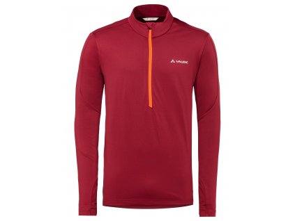 Vaude Livigno Halfzip II, pánsky pulóver, dark indian red