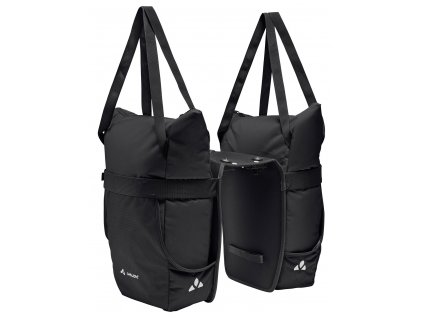 Vaude dvojitá taška na nosič TwinShopper (UniKlip 2), black