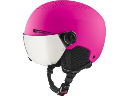 ALPINA Juniorská lyžiarska prilba ZUPO VISOR Q-LITE  ružová matná