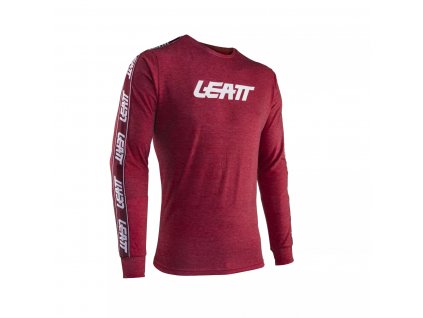 Leatt triko s dlhým rukávom Premium, unisex, ruby