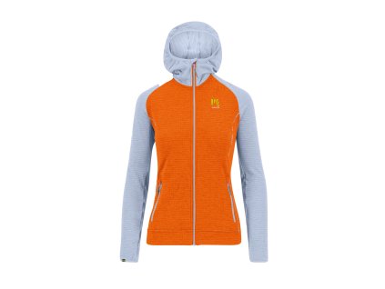 Karpos AMBRIZZOLA FULL-ZIP dámska mikina s kapucňou scarlet ibis/halogen blue (Veľkosť S)