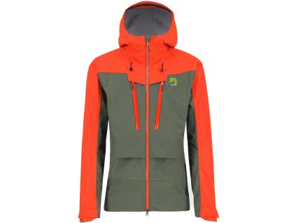 Karpos MIDI SHELL outdoorová bunda, pánska, thyme/spicy orange (Veľkosť L)