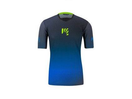 Karpos VAL DI DENTRO tričko Black/Indigo Bunting/Green Fluo (Veľkosť M)