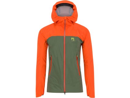 Karpos VALSESIA SHELL outdoorová bunda, pánska, thyme/spicy orange (Veľkosť M)