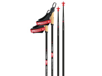 Rex Sapphire bežecké palice 100% Carbon, Pro Strap (Veľkosť kit 150 - 165)