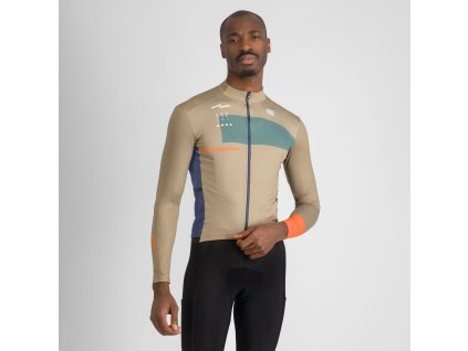 Sportful BREAKOUT SUPERGIARA THERMAL dres olive green galaxy blue oramge (Veľkosť M)